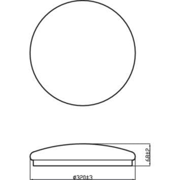 Philips Moire plafondlamp 32cm 17W wit