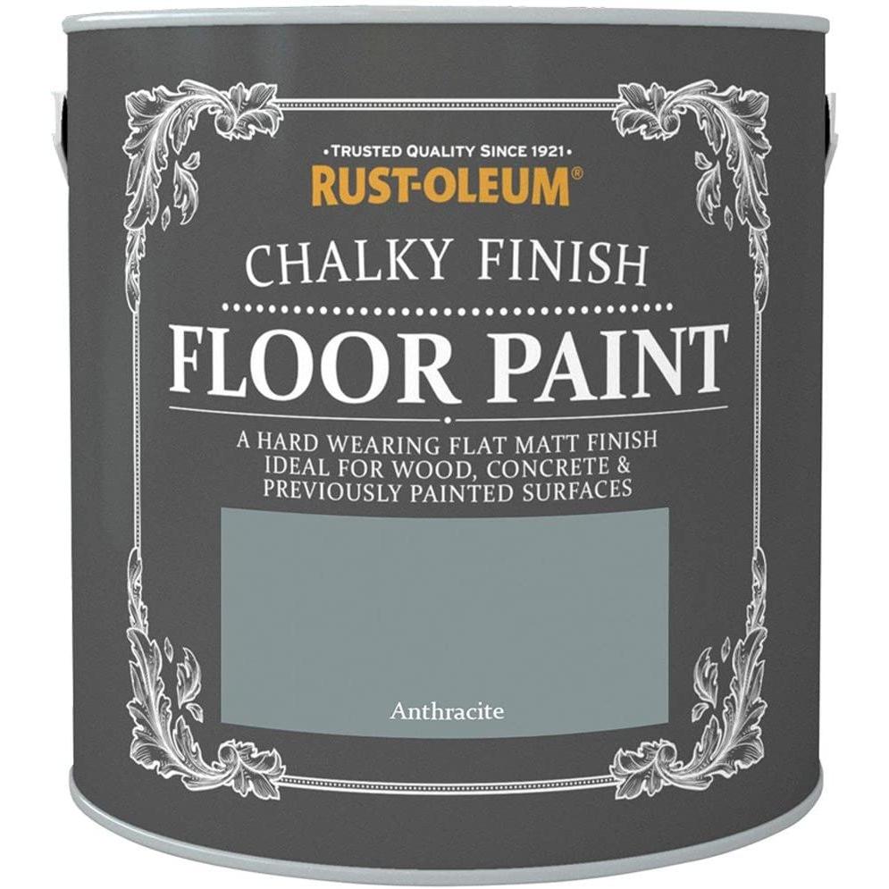 Rust-Oleum Chalky Finish vloerverf antraciet 2,5 ltr.
