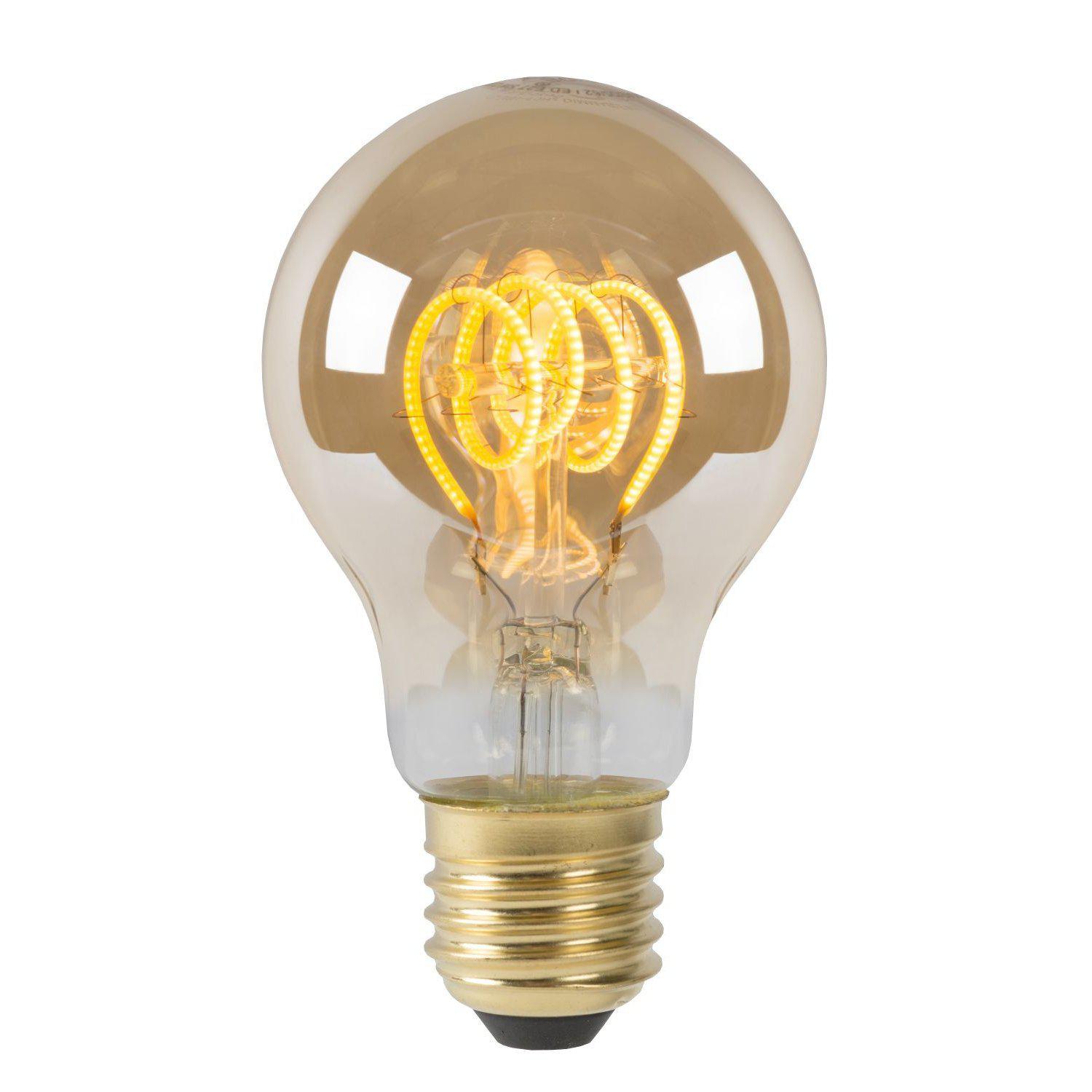 Lucide LED filament lamp Ø6cm E27 5W amber dimbaar