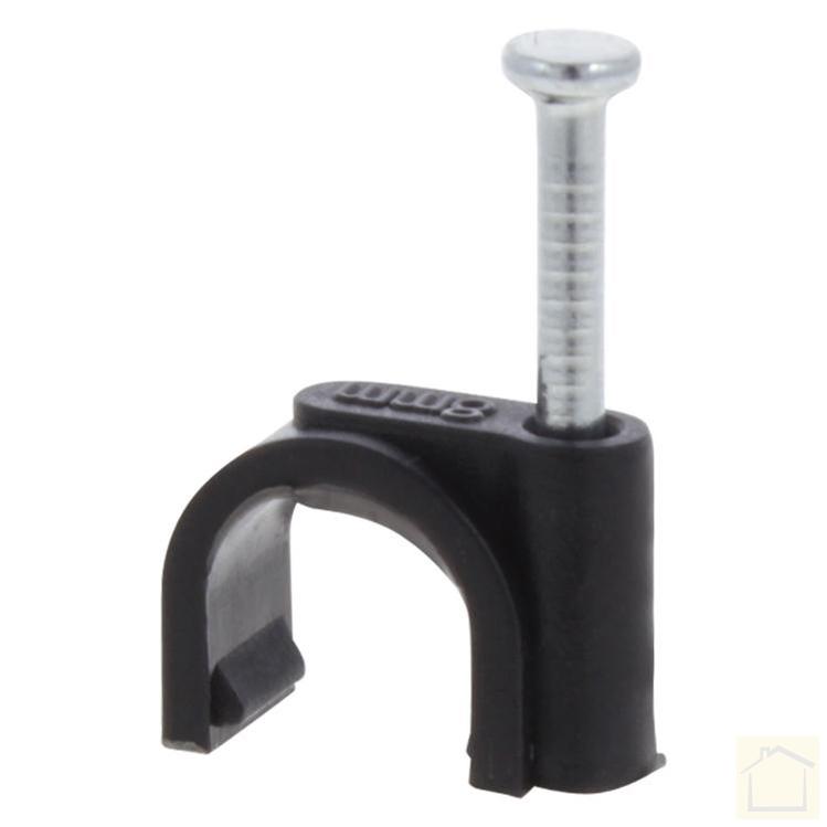 Q-Link kabelclip rond 8 mm zwart (20 stuks)