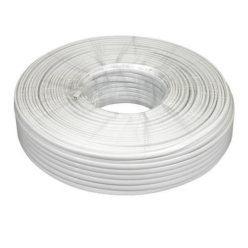 4 Aderig modulair snoer PLAT wit