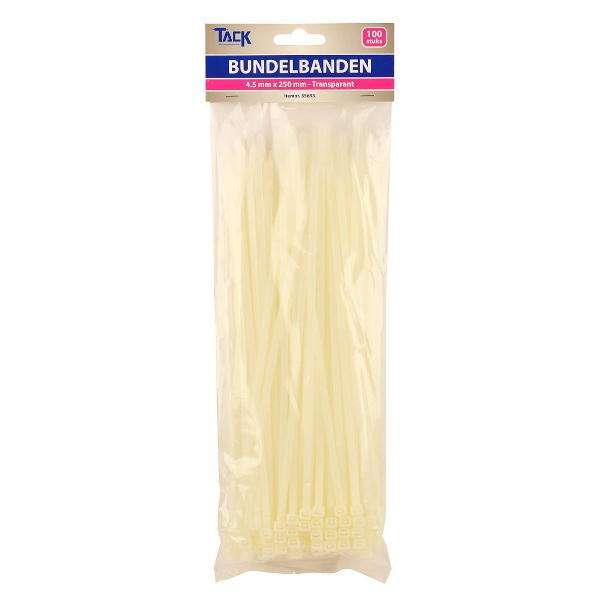 Bundelbandje tiewraps 4,5 x 250 mm. 100 st.