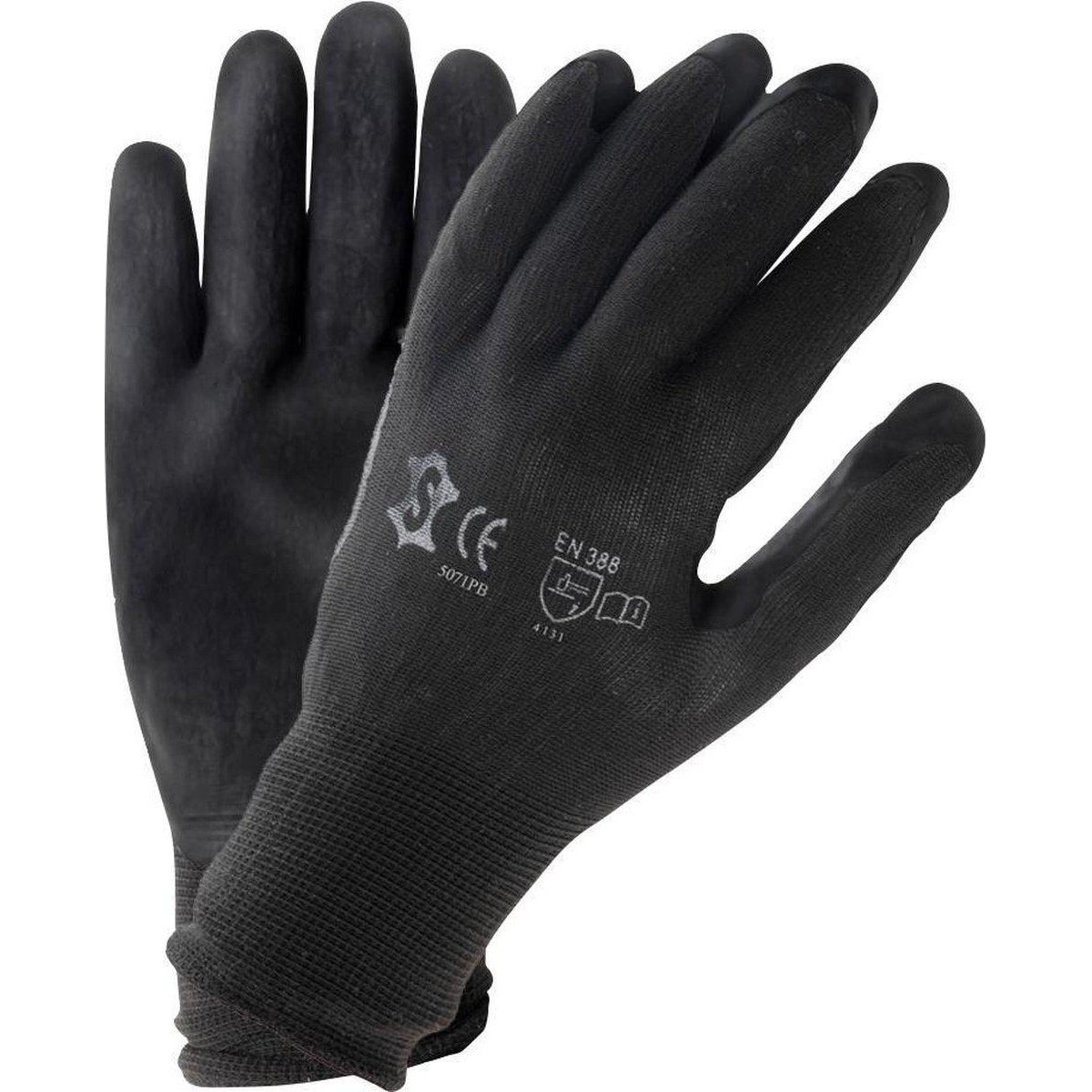Handschoenen PU zwart maat 9 (XL)