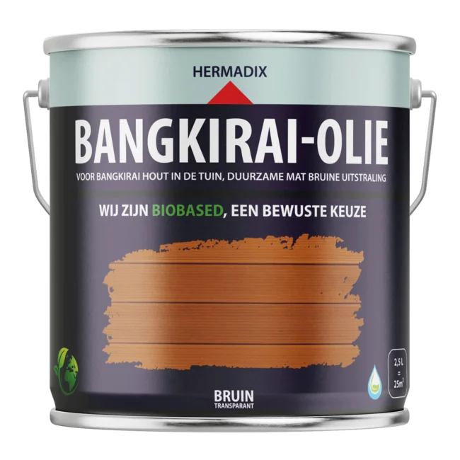 Hermadix bangkirai olie bruin transparant 2,5 liter