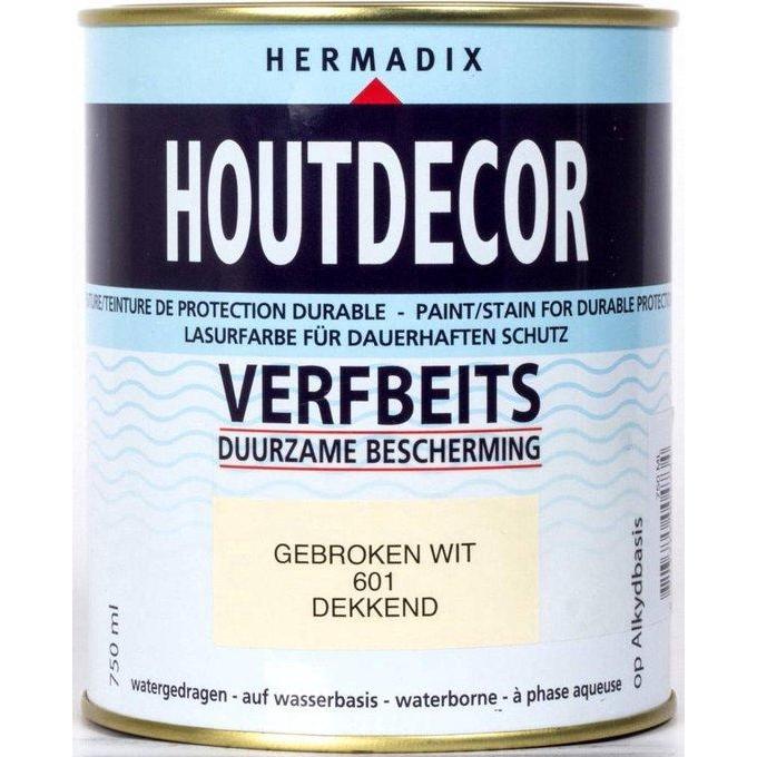 Hermadix houtdecor 601 gebroken wit 750 ml