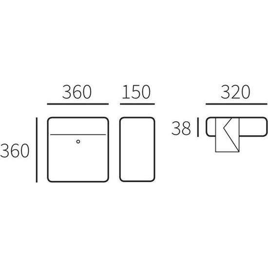Allux brievenbus 2500 antraciet inox klep
