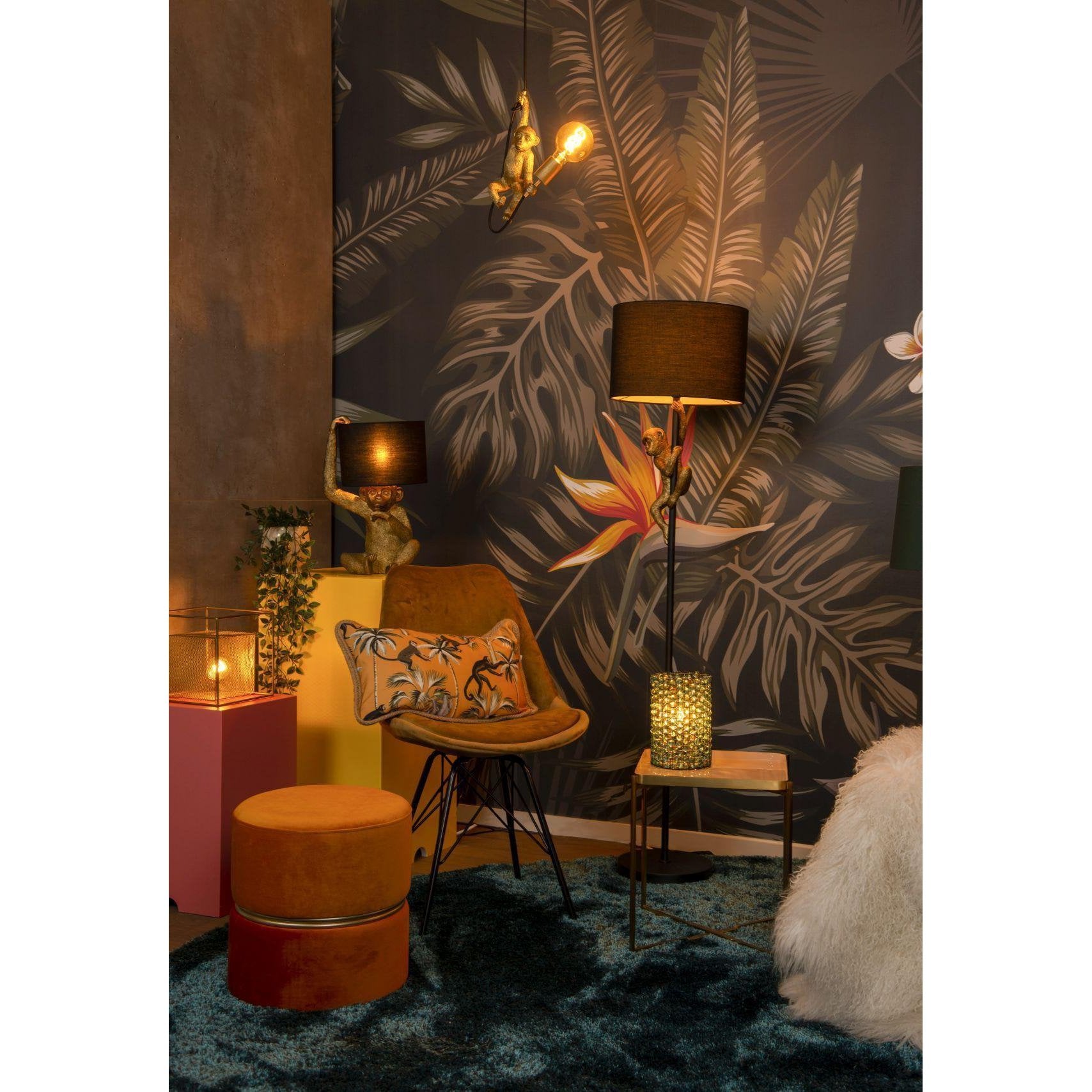 CHIMP. Hanglamp-Zwart-?17,6-1xE27-60W-Kunsts.
