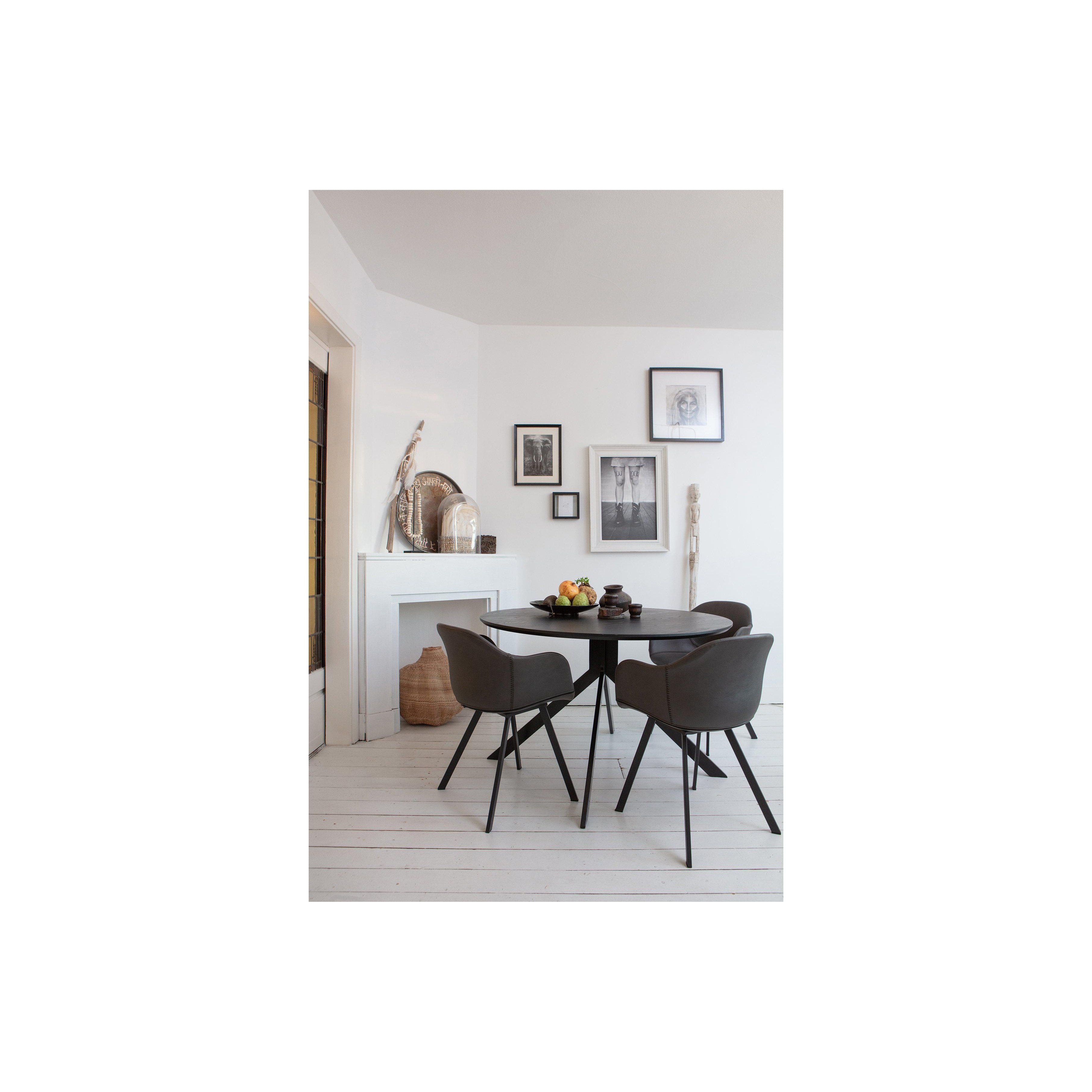 WOOOD Bruno eettafel mdf zwart 120 cm