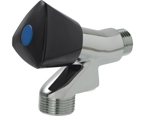 Bonfix beluchterkraan 1/2" met keerklep en zwarte knop