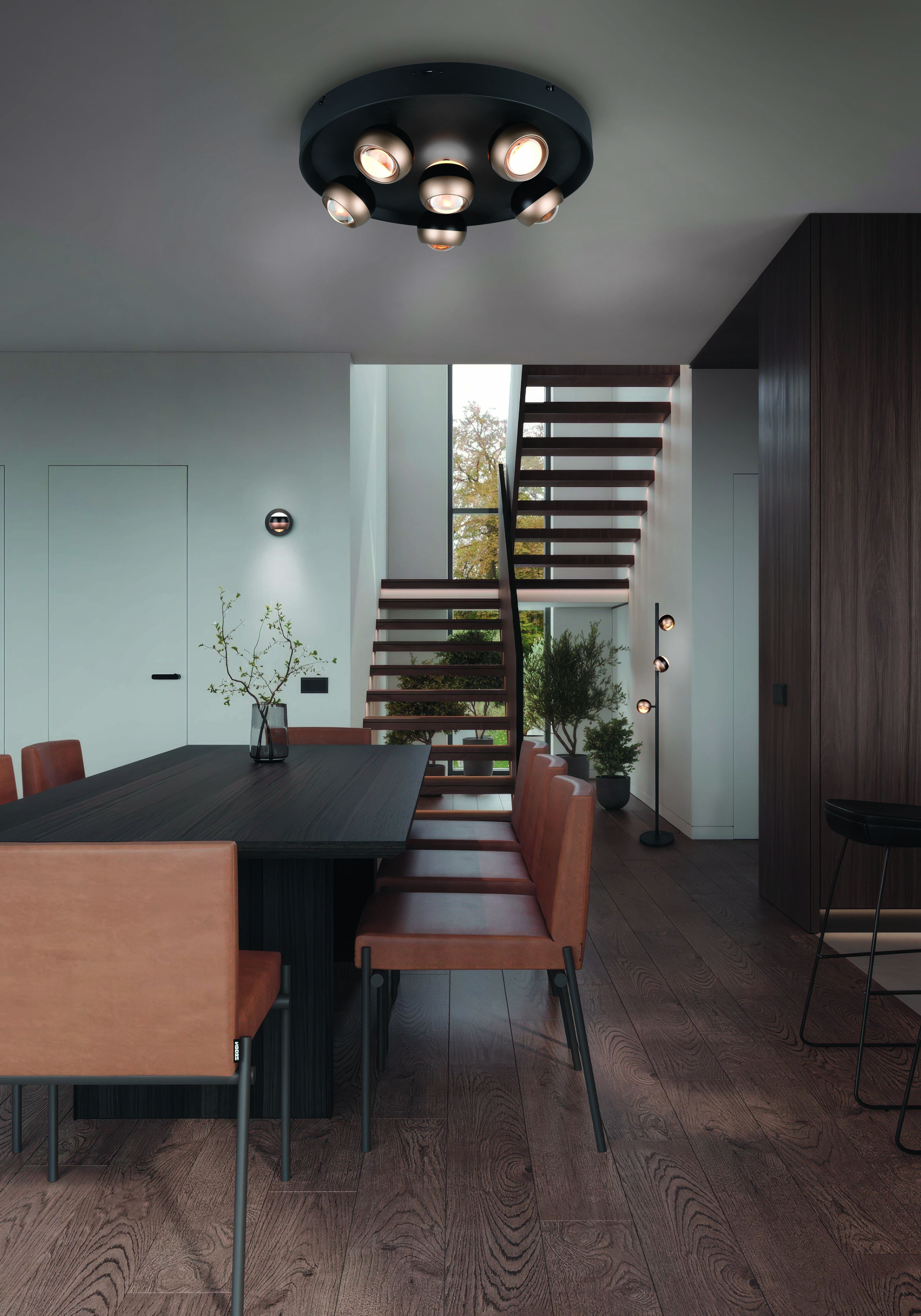 Trio Select vloerlamp Orbit mat zwart