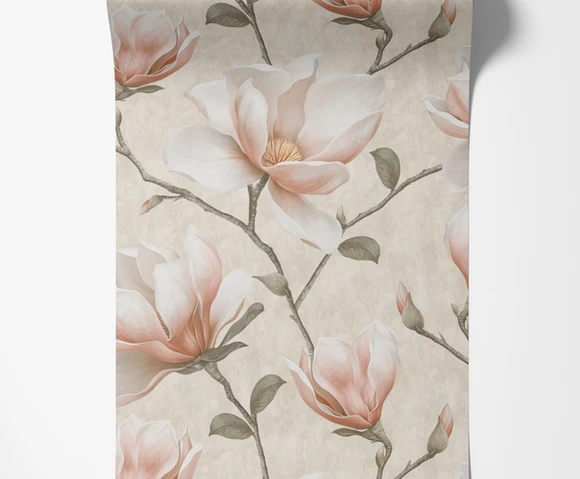Dutch Wallcoverings Vliesbehang Venezia II magnolia beige/zalm