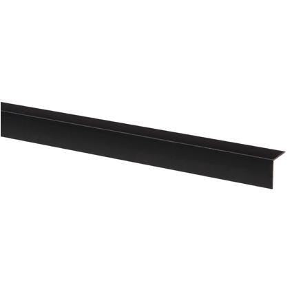 Hoekprofiel kunststof 15x15mm zwart 260 cm.