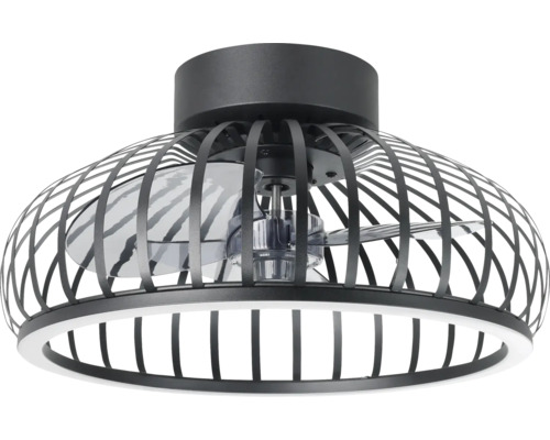 Eglo plafondventilator Mogano met LED verlichting Ø42,8x22,5cm zwart