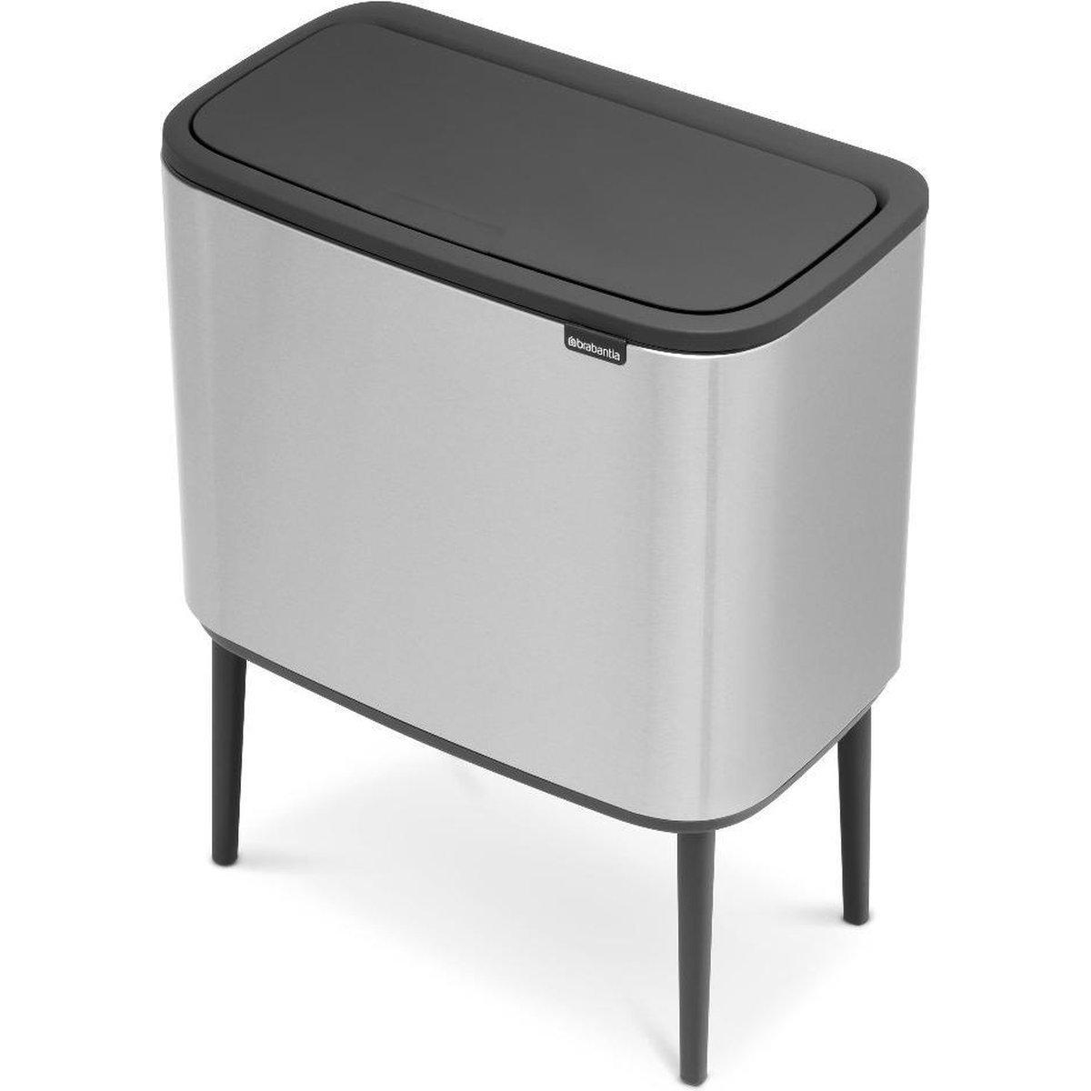 Brabantia Bo Touch Bin afvalemmer 3x 11 ltr. Matt Steel Fingerprint Proof