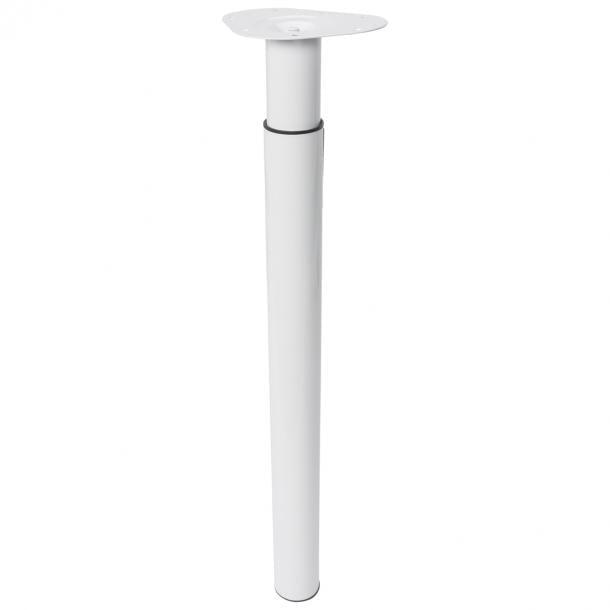 Duraline meubelpoot verstelbaar staal 5,6x70-110cm wit 2pp