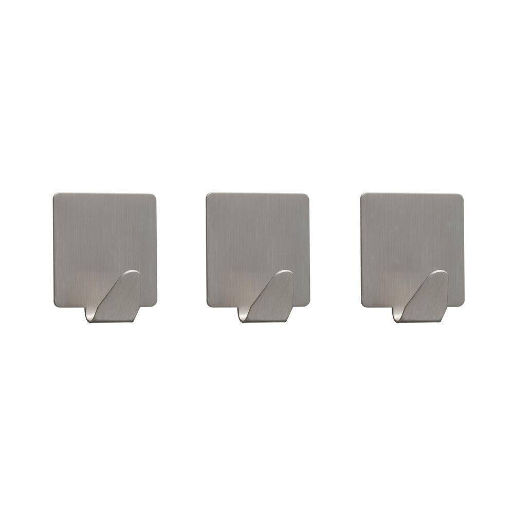 Tiger haak Baseline Square S RVS geborsteld (3 stuks)