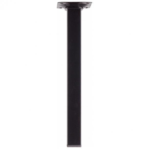 Duraline meubelpoot vierkant staal 2,5x2,5x25cm zwart 4pp