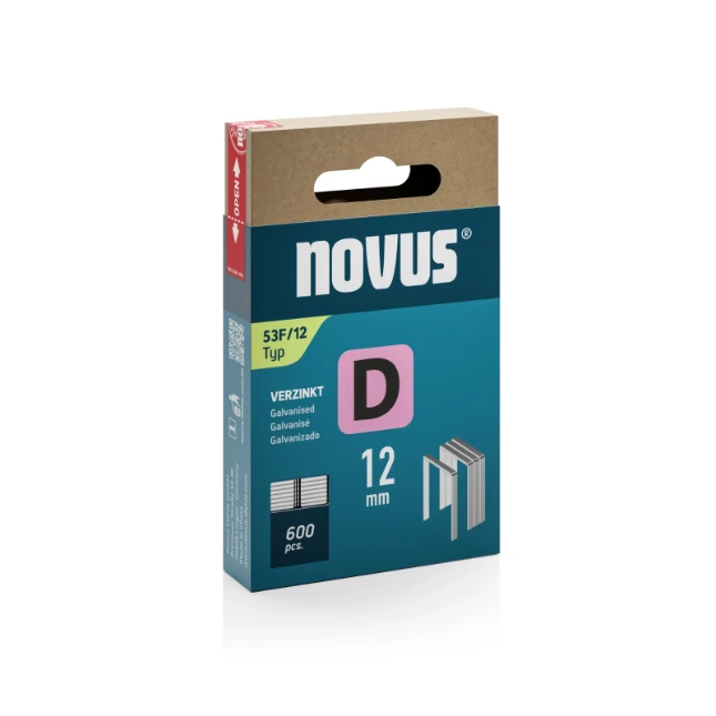 Novus vlakdraad nieten D 53F/12mm (600 stuks)