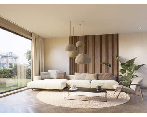 Decowall akoestisch paneel advanced walnoot 2600x300x17mm - 2 stuks