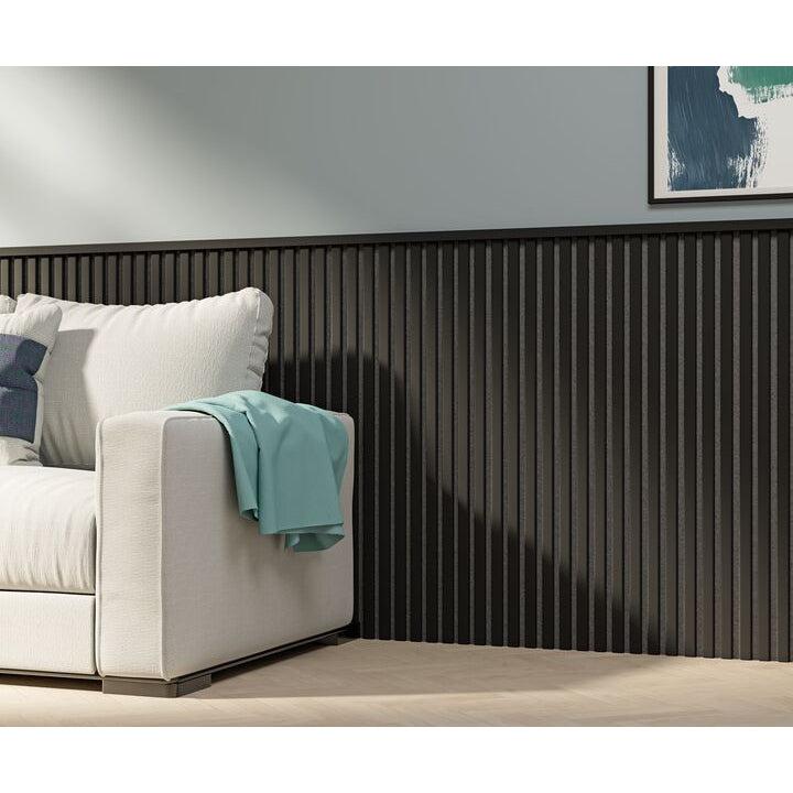 Decowall akoestisch eindprofiel zwart 260cm