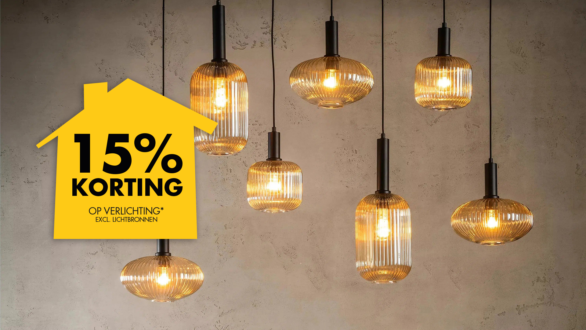 15% korting op verlichting