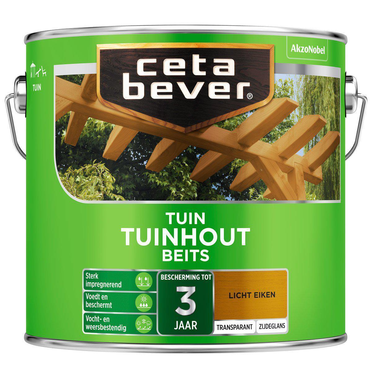 Ceta Bever tuinhoutbeits transparant 006 licht eiken 2,5 liter