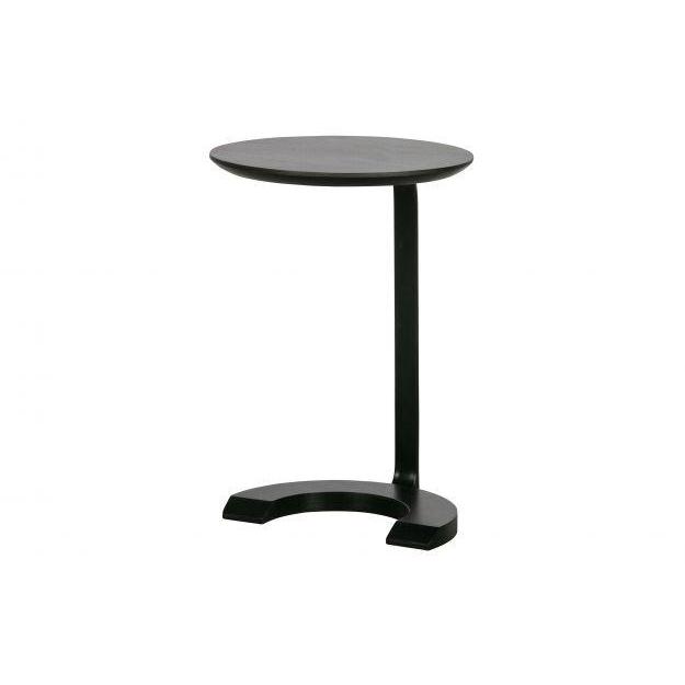 WOOOD Floor bijzettafel hout/metaal zwart