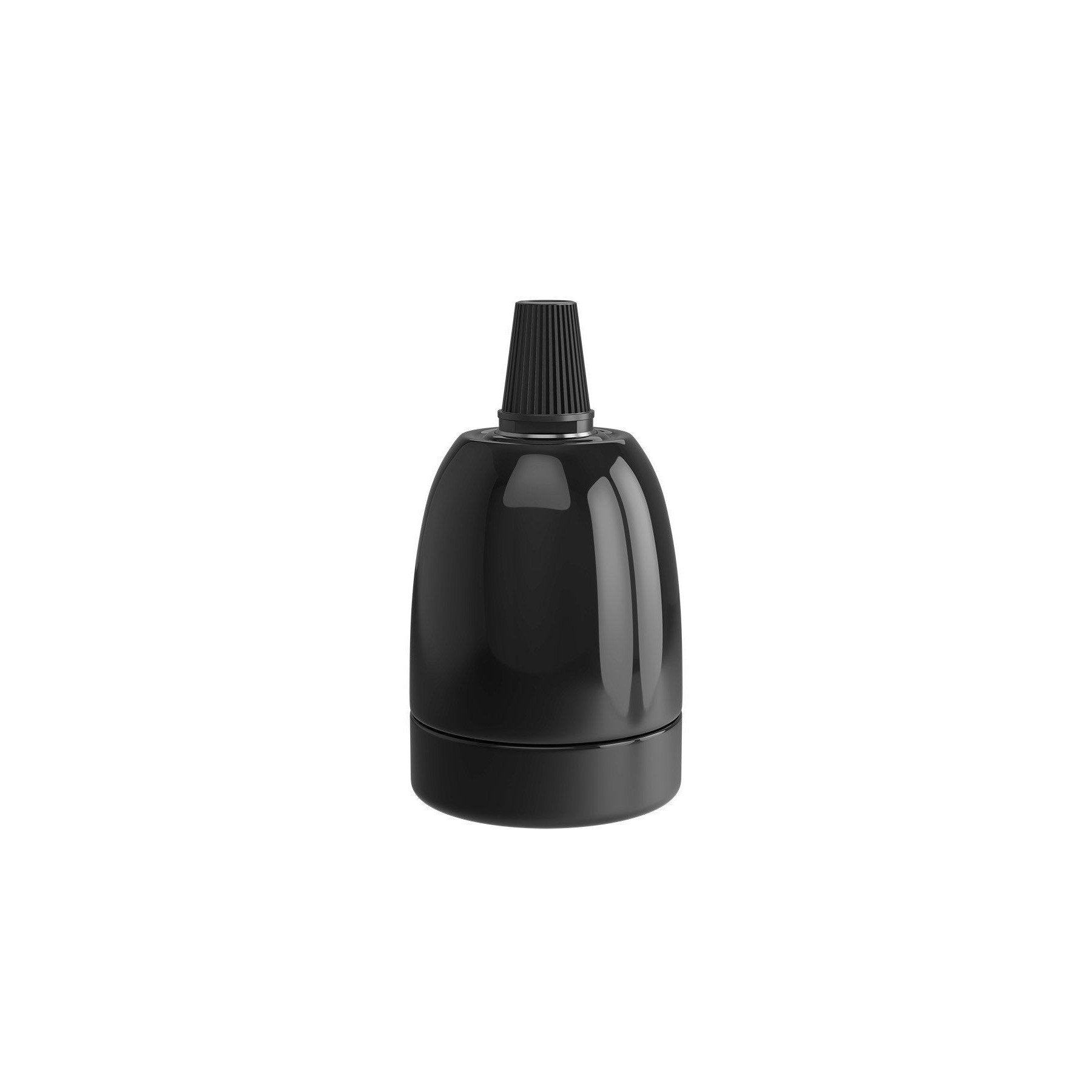 Calex lamphouder E27 ceramic black, max.250V-60W