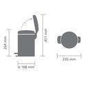 Brabantia NewIcon pedaalemmer 3 ltr Platinum