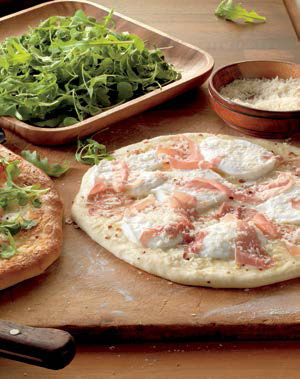 Weber recept pizza met rucola en mozzarella - Bouwhof